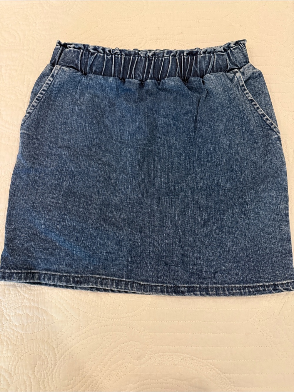 O'Neill Indigo Denim Elastic-Waist Mini Skirt